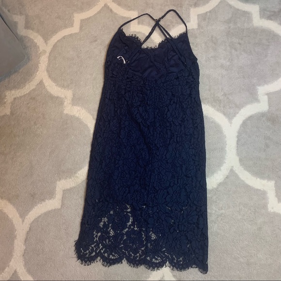 Flirting with Desire Navy Blue Lace Bodycon Dress SIZE SMALL - Picture 7 of 10